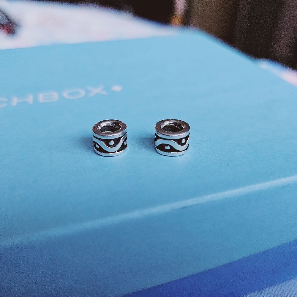 Pandora Retired Waves & Dots Sterling Silver Charms Set